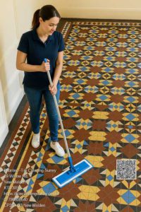 mopping victorian tiles