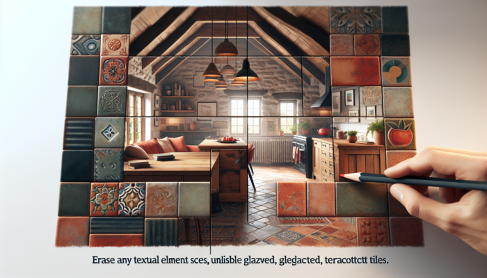 Terracotta Tiles Cleaning: A UK home interior showcasing earthy unglazed, vibrant glazed, and uniquely textured handmade terracotta tiles.