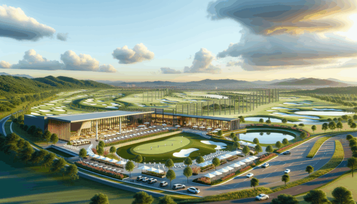 Modern South African golf club with new driving range, short game area, and integrated community amenities.