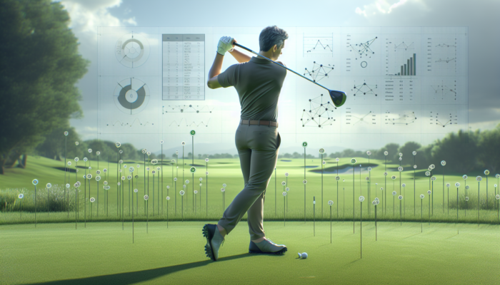 How to Improve Golf Swing Consistency: Golfer demonstrating perfect stance and posture on a lush green course during swing.