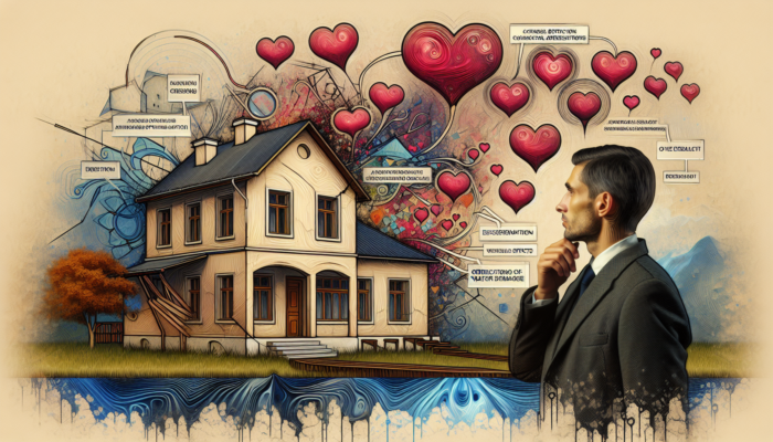 A first-time buyer in Ladysmith, South Africa, mesmerised by a colonial house with swirling hearts, while hidden cracks and floods lurk in shadows.