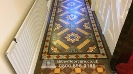 finished Walsall Minton hallway floor after restoration and sealing