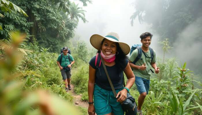Travellers exploring Belize's landscapes and local experiences while comparing destination types and accommodation bases