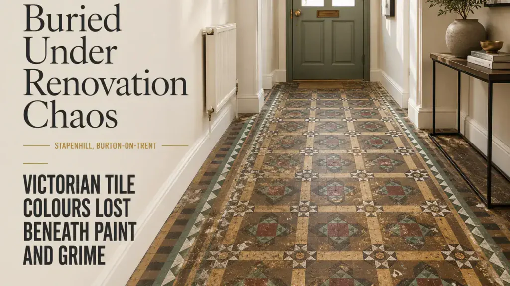 Victorian Tile Restoration After Paint Spills