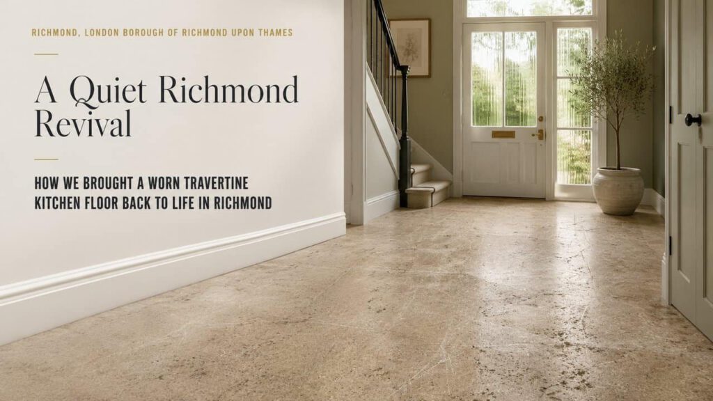 Reviving a Worn Travertine Kitchen Floor in Richmond