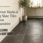 Slate Floor Cleaning to Remove Grout Marks in Gamston
