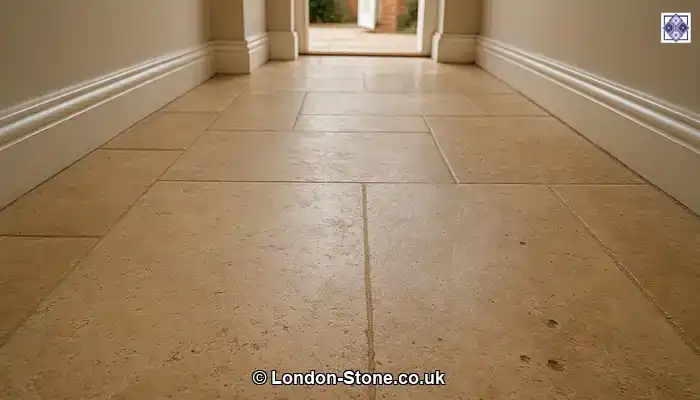 Image showing travertine floor with natural pits and voids