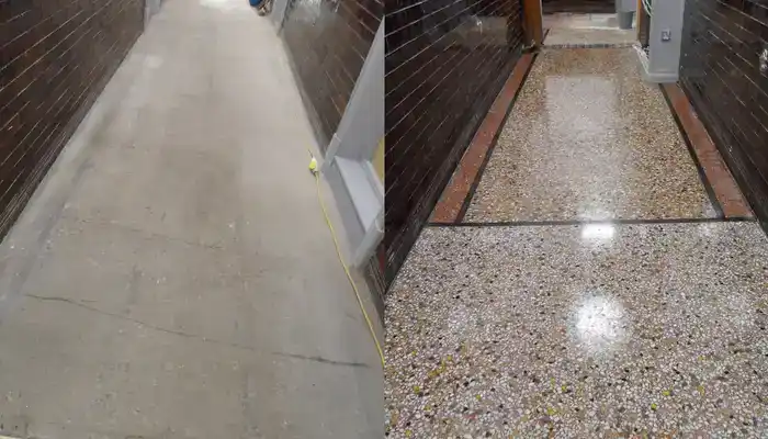 Terrazzo Cleaning in Chesterfield Fails to Eliminate Adhesive